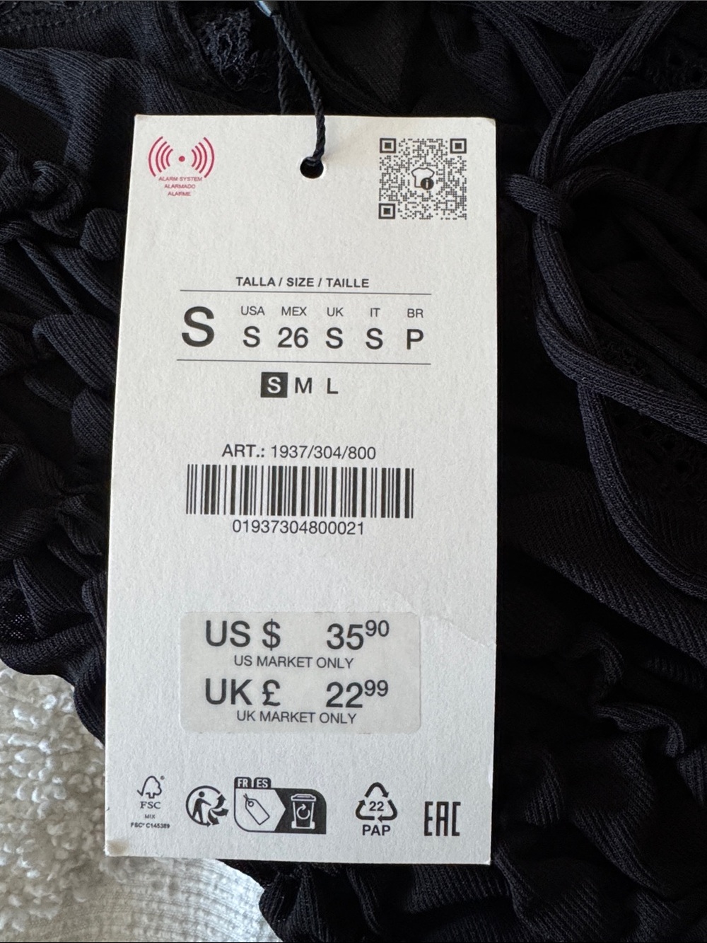 Zara Black Lace-Up Sheer Ruched Tank - Picture 15 of 16